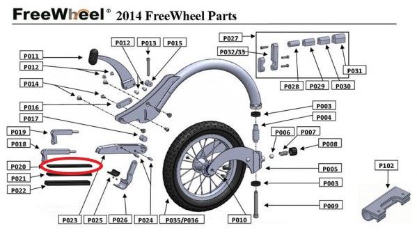 PIÈCE DÉTACHÉE FREEWHEEL P020 PLATINE RÉGLAGE FIN