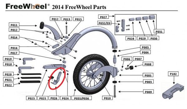 PIÈCE DÉTACHÉE FREEWHEEL P026 CLAMP