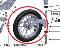 PIÈCE DÉTACHÉE FREEWHEEL P036 PNEU